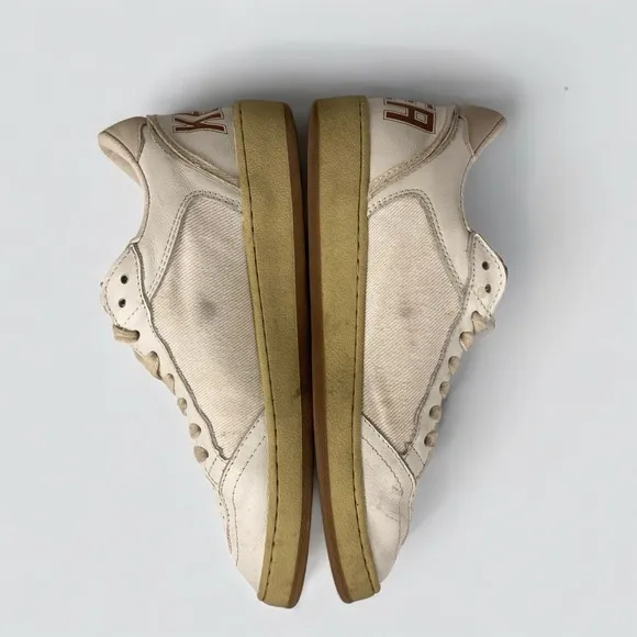 GOLDEN GOOSE Ball Star Canvas and Leather Bronze Metallic Sneakers US6 EU36