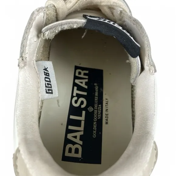 GOLDEN GOOSE Ball Star Canvas and Leather Bronze Metallic Sneakers US6 EU36