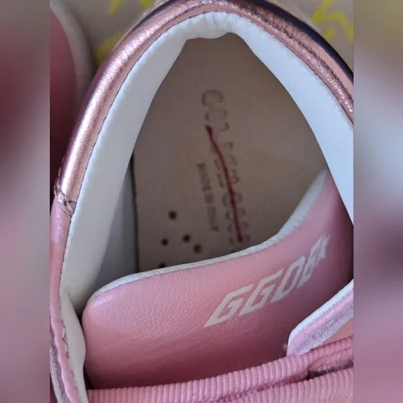 Golden Goose Girls June Ballstar Sole Sneakers Antique Pink Size 24