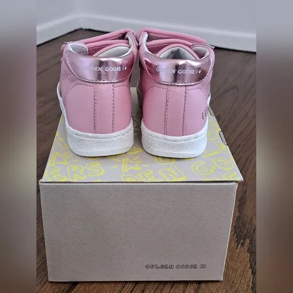 Golden Goose Girls June Ballstar Sole Sneakers Antique Pink Size 24