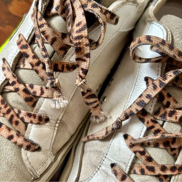 Golden Goose Superstar Fluo Star Canvas/Leather and Leopard Lace Euro 39