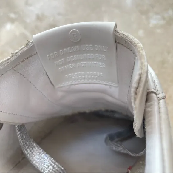 Golden Goose White Purestar Customized Fluorescent Orange Heel Tab Sneakers, 42