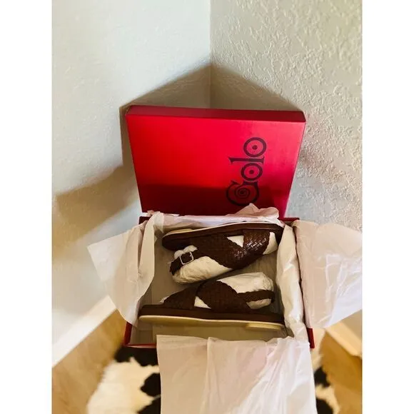 GOLO Criss Slingback Leather Sandal, Size 7.5, NWT