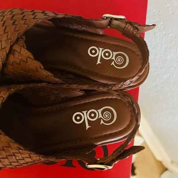 GOLO Criss Slingback Leather Sandal, Size 7.5, NWT