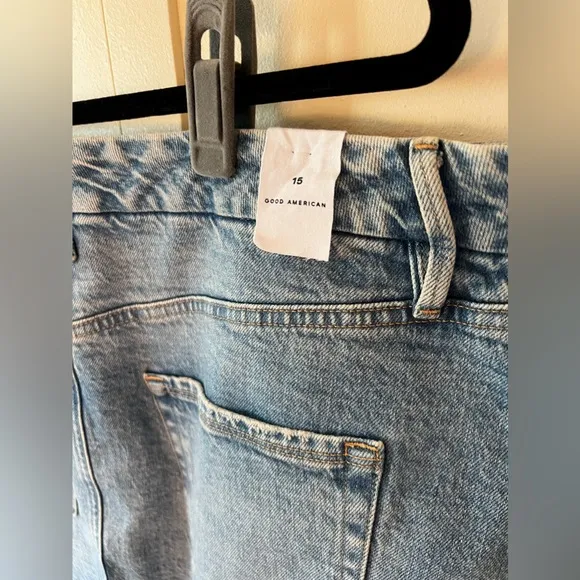 Good American Denim Women’s NWT Jean Good Waist Mini Skirt‎ Size 15