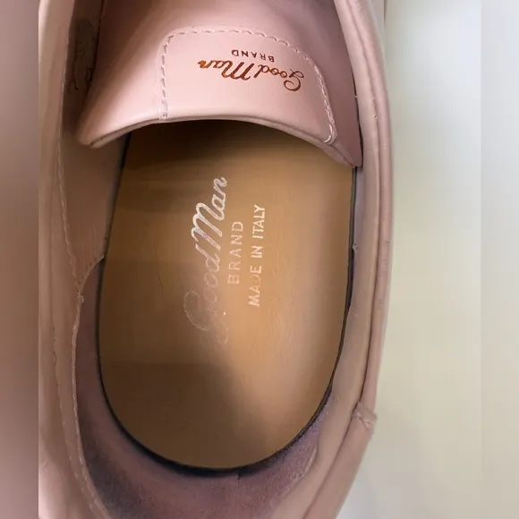 Good Man Brand Edge LoTop Sneaker Mono Pink Leather Sneakers Made in Italy 11.5