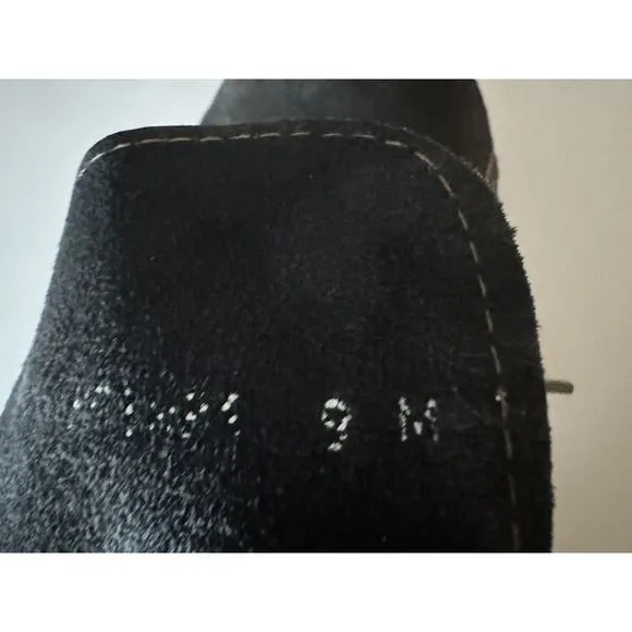 Gran Sasso Fashion Hiker Boots Women's 9M Black Suede Leather Lug Sole Italy