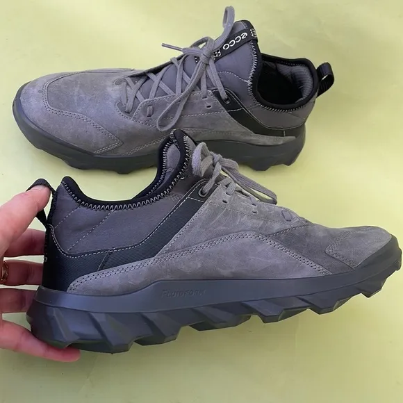 Gray Ecco/mx leather/textile shoes in original box