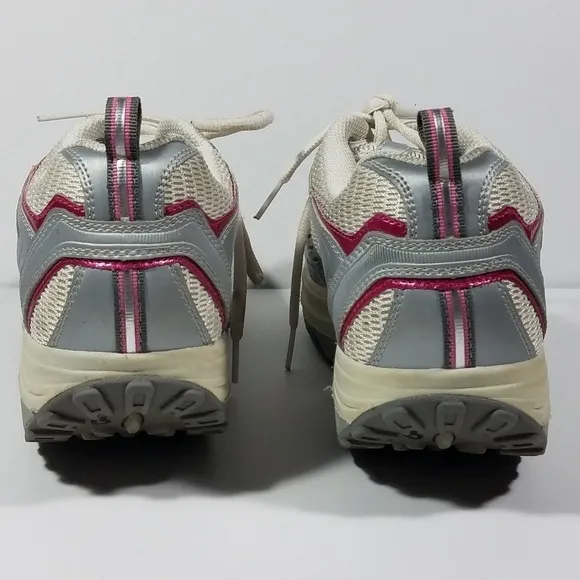 gray pink &amp; white Skechers ShapeUps size 9
