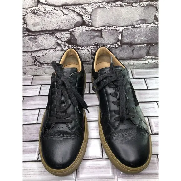 Greats All Black Leather Lace Up Casual Sneakers Shoes Men’s Sz 9.5M US/42.5EU