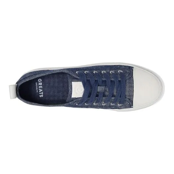 GREATS Men’s Wilson Sneakers in the Size 9.5M in Blue Recycled Denim