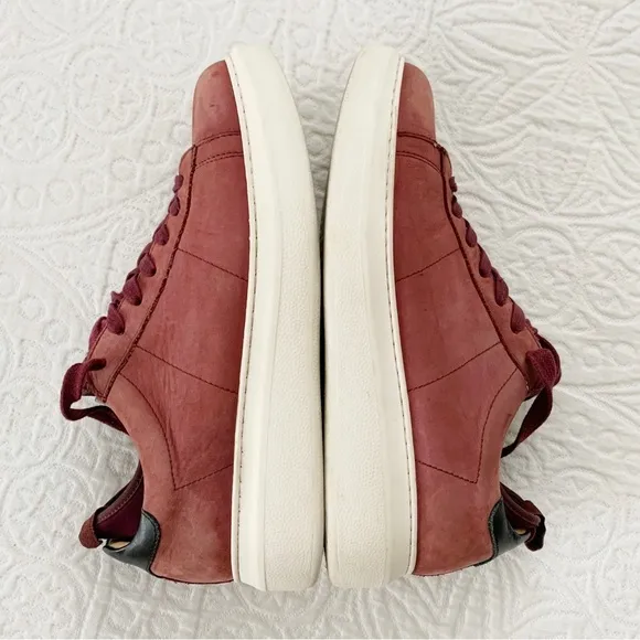 GREATS Women's Alta Low-Top Nubuck Leather Sneakers, Red