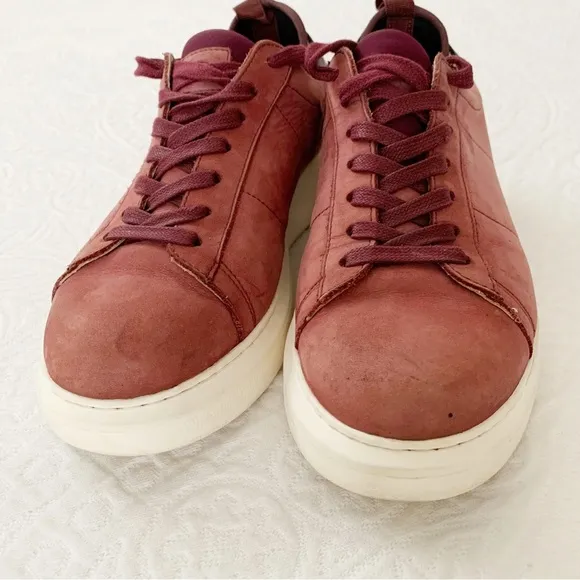 GREATS Women's Alta Low-Top Nubuck Leather Sneakers, Red