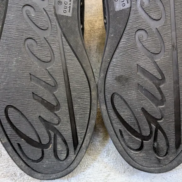 Gucci Monogram Sneakers Black Men 9.5 Canvas Leather