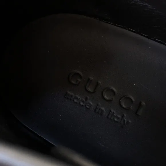 Gucci Monogram Sneakers Black Men 9.5 Canvas Leather