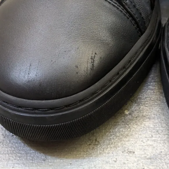 Gucci Monogram Sneakers Black Men 9.5 Canvas Leather