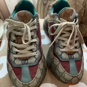 Gucci Red and Green Sneakers with Chunky Sole