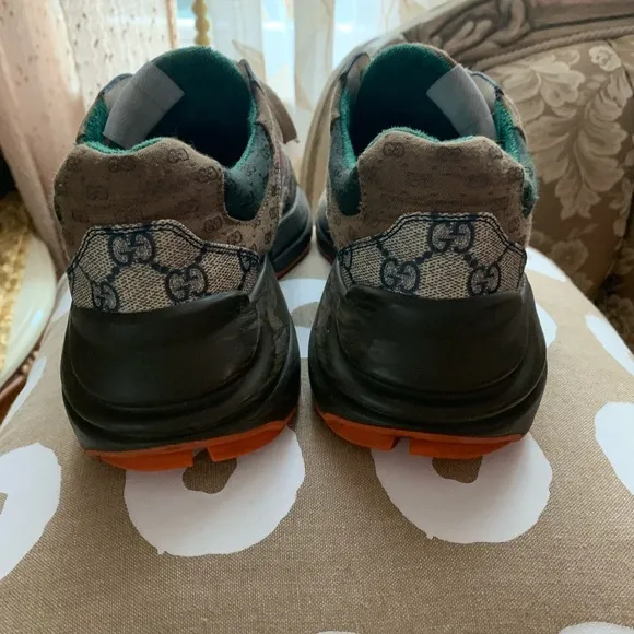 Gucci Red and Green Sneakers with Chunky Sole