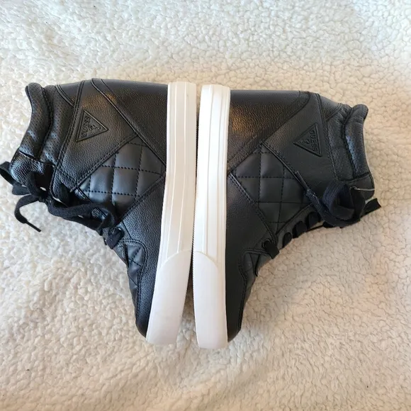 Guess - NWOT - hidden wedge black hi-top sneakers