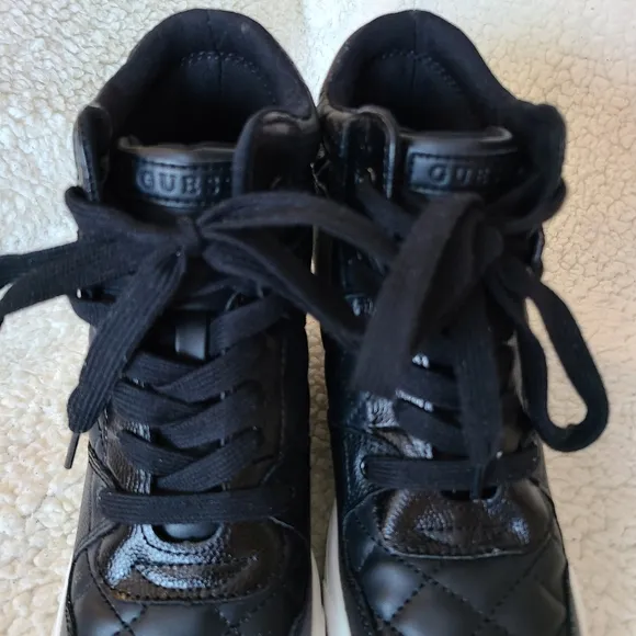 Guess - NWOT - hidden wedge black hi-top sneakers