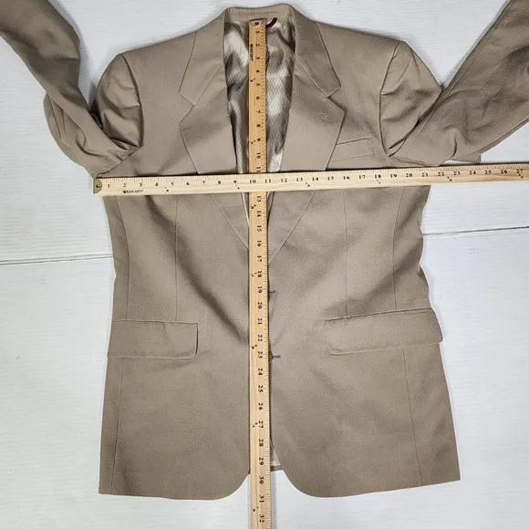 Hart Schaffner &amp; Marx Khaki Two Button Sports Coat, Mens 42R