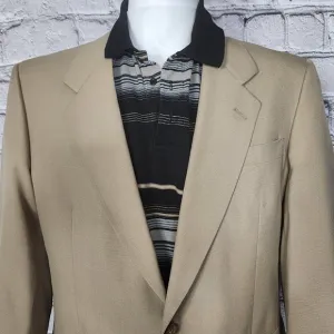Hart Schaffner &amp; Marx Khaki Two Button Sports Coat, Mens 42R