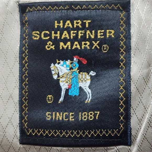 Hart Schaffner &amp; Marx Khaki Two Button Sports Coat, Mens 42R