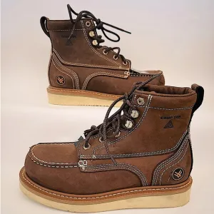 Hawx Men’s 6&quot; Grade Comp Moc Toe Work Boots, Brown Leather, Size 7D, NWT