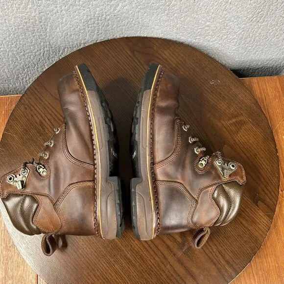 Hawx Shoes Mens size 8.5 D Brown Combat‎ Boots Leather Comp Toe Work BHXCORPW105