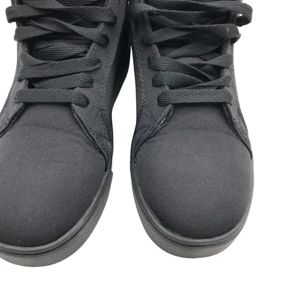 Heelys Skate Shoe Racer 20 Mid Black Nylon Canvas Sneakers Youth Size 6