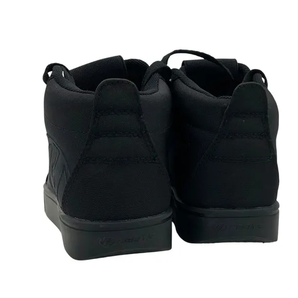 Heelys Skate Shoe Racer 20 Mid Black Nylon Canvas Sneakers Youth Size 6