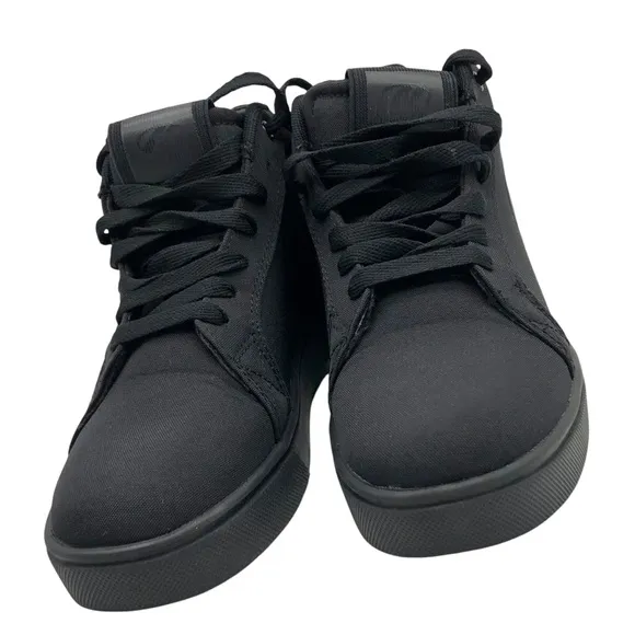 Heelys Skate Shoe Racer 20 Mid Black Nylon Canvas Sneakers Youth Size 6