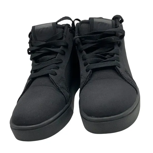 Heelys Skate Shoe Racer 20 Mid Black Nylon Canvas Sneakers Youth Size 6