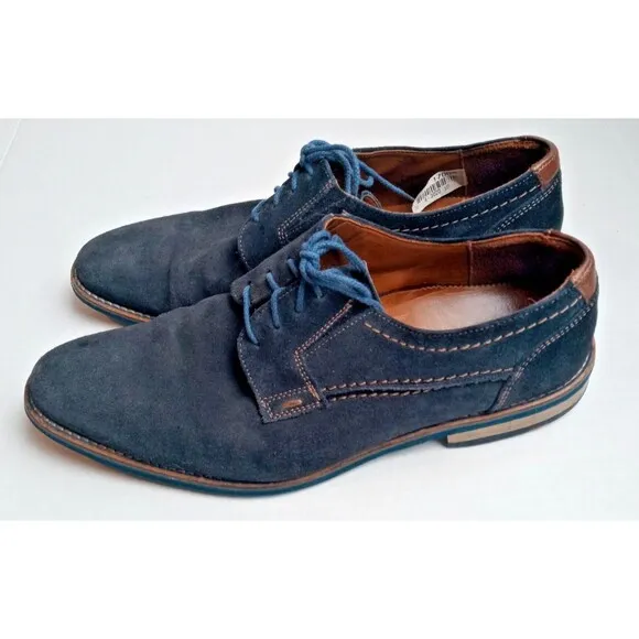 HEL by LLOYD Blue Suede Shoes Mens sz 9 Made in Germany Casual Work