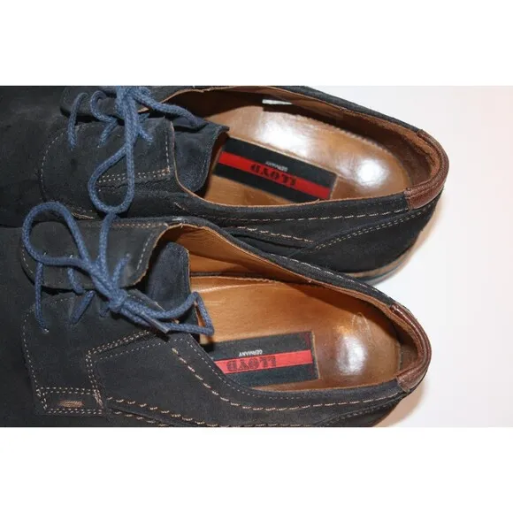 HEL by LLOYD Blue Suede Shoes Mens sz 9 Made in Germany Casual Work
