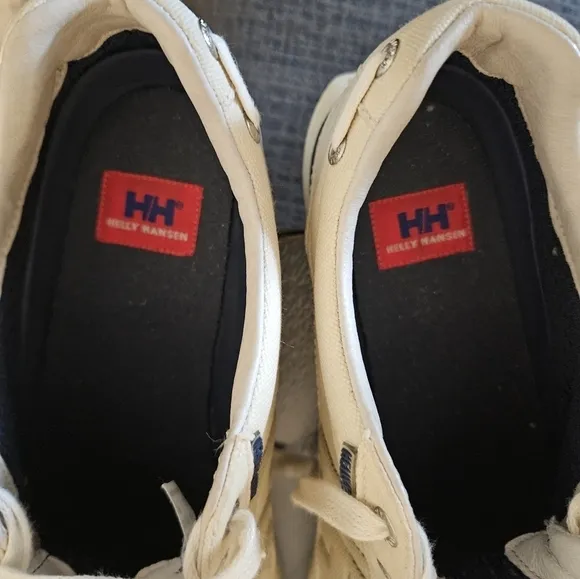 HELLY HANSON MEN'S LATITUDE 60 OYSTER LACE-UP CANVAS SNEAKERS SIZE 9.5