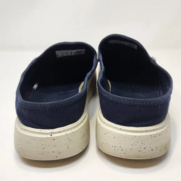 Hey Dude Men Austin M Workwear Slip On Casual Shoe Loafer Size 12 Blue Stripe