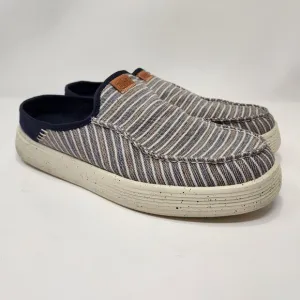 Hey Dude Men Austin M Workwear Slip On Casual Shoe Loafer Size 12 Blue Stripe