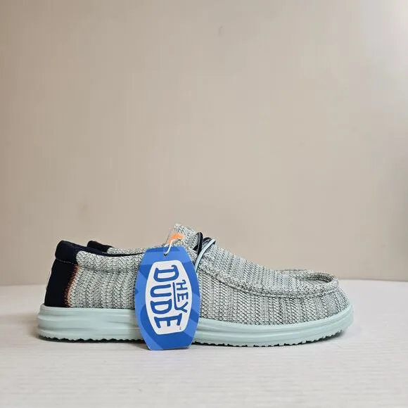 Hey Dude Wally H20 Mesh Shoes Size 13 Sky Blue Mens Slip On Casual Sneakers