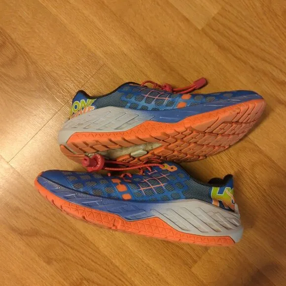Hoka Clayton Running Shoes Women 7.5 Blue Athletic Walking Sneakers 1012277 UNCR