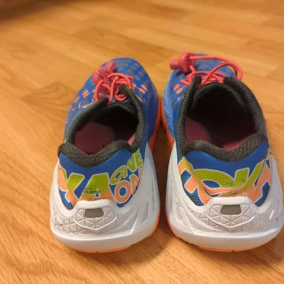 Hoka Clayton Running Shoes Women 7.5 Blue Athletic Walking Sneakers 1012277 UNCR