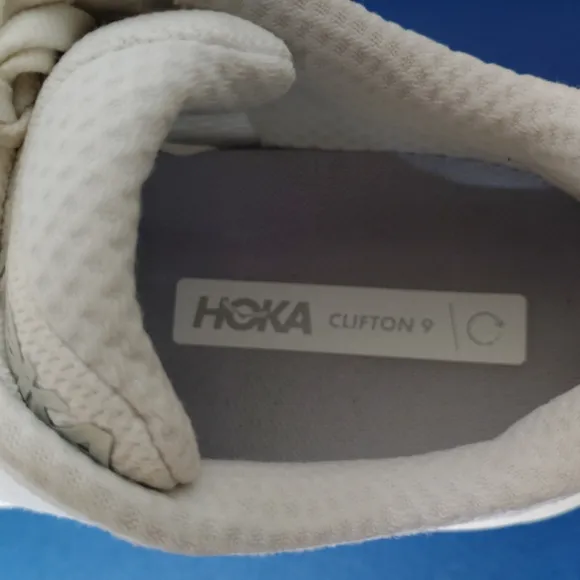 Hoka Clifton 9 Athletic White Running Shoes