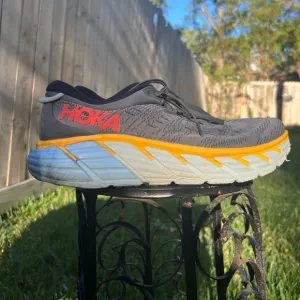 Hoka Gaviota 4, Gray/Yellow, Mens Running Shoes-US 13 Mens