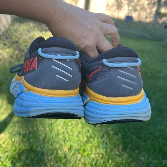 Hoka Gaviota 4, Gray/Yellow, Mens Running Shoes-US 13 Mens