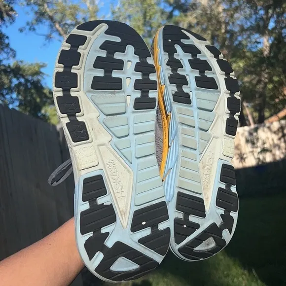 Hoka Gaviota 4, Gray/Yellow, Mens Running Shoes-US 13 Mens