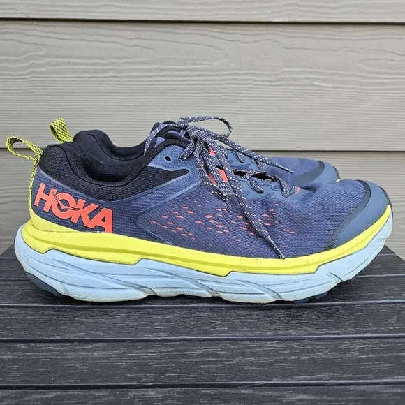 HOKA M Challenger ATR 6 Running Athletic Shoes Blue Yellow Men's Size 11.5 D