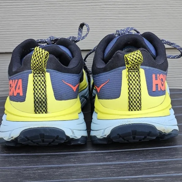 HOKA M Challenger ATR 6 Running Athletic Shoes Blue Yellow Men's Size 11.5 D