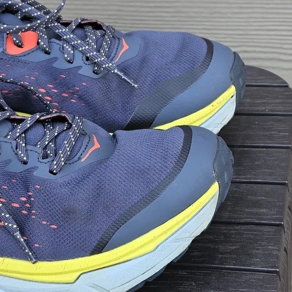 HOKA M Challenger ATR 6 Running Athletic Shoes Blue Yellow Men's Size 11.5 D