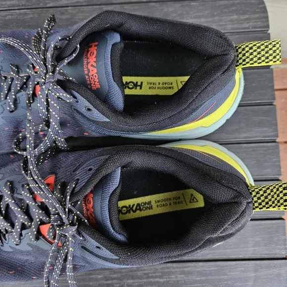 HOKA M Challenger ATR 6 Running Athletic Shoes Blue Yellow Men's Size 11.5 D