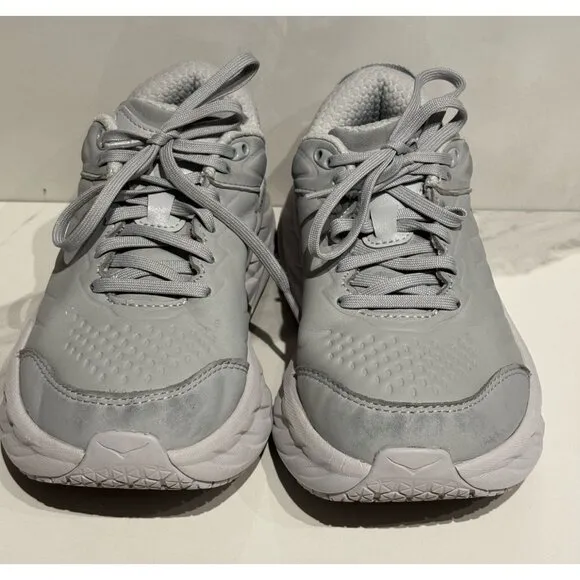 HOKA One Bondi SR Womens Slip-Resistant Harbor Mist Lunar Rock Shoes Size 5.5D